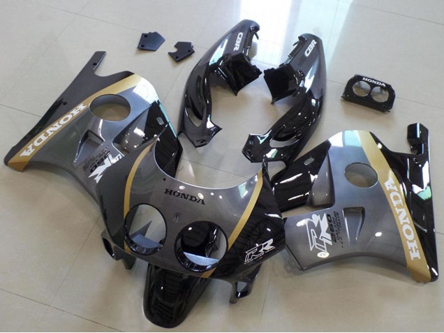 Lojas Carenagens Moto Honda CBR250RR MC22 1990-1998 - Cinzento Ouro Preto Brilhante