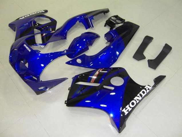 Lojas Carenagens Moto Honda CBR250RR MC22 1990-1998 - Azul Preto Brilhante Branco Decal