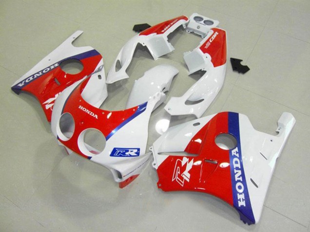Lojas Carenagens Moto Honda CBR250RR MC22 1990-1998 - Branco Vermelho Azul