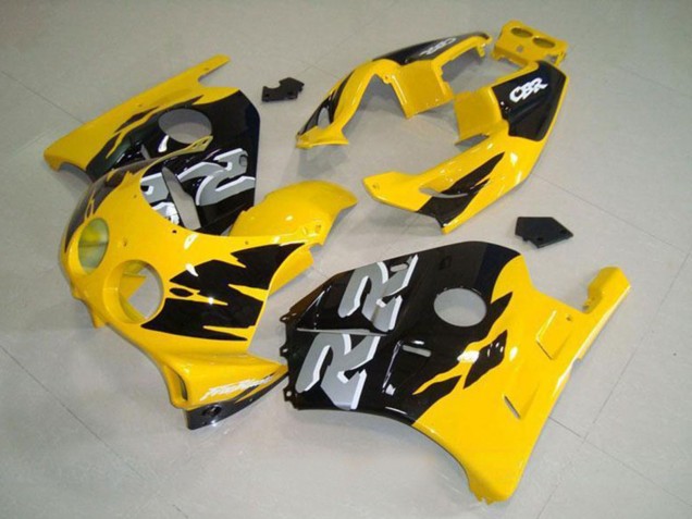 Lojas Carenagem Moto Honda CBR250RR MC22 1990-1998 - Amarelo Preto Brilhante