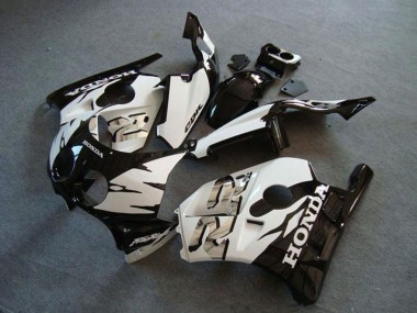 Lojas Carenagem Moto Honda CBR250RR MC22 1990-1998 - Branco Preto Brilhante