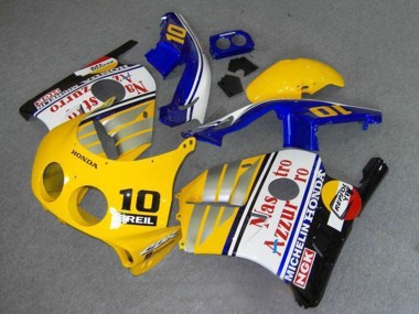 Lojas Carenagens Moto Honda CBR250RR MC22 1990-1998 - Amarelo Azul Prata Branco Vermelho Nastro Azzurro Breil 10
