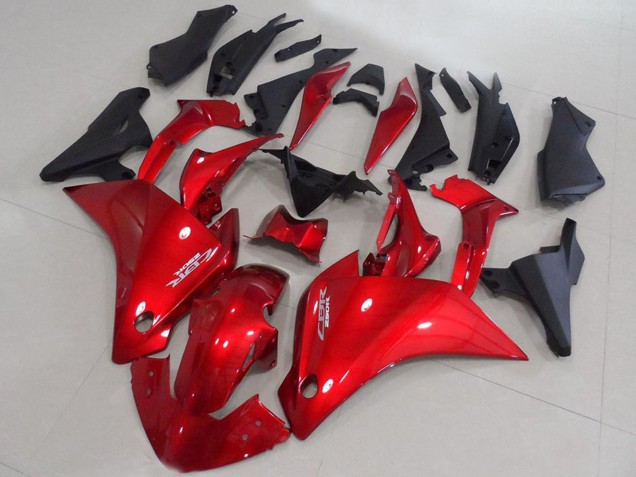 Lojas Carenagens Moto Honda CBR250RR 2011-2015 - Vermelho Preto Fosco