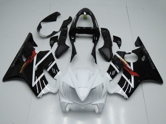Lojas Carenagem Moto Honda CBR600 F4i 2001-2003 - Branco Preto Brilhante F Sport