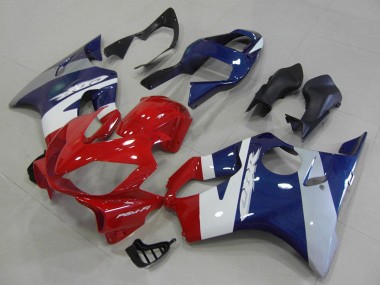 Lojas Carenagens Moto Honda CBR600 F4i 2001-2003 - Branco Azul Vermelho