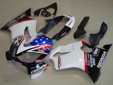 Lojas Carenagens Moto Honda CBR600 F4i 2004-2007 - Branco Vermelho Azul Preto Brilhante Estrela Lee Carrera