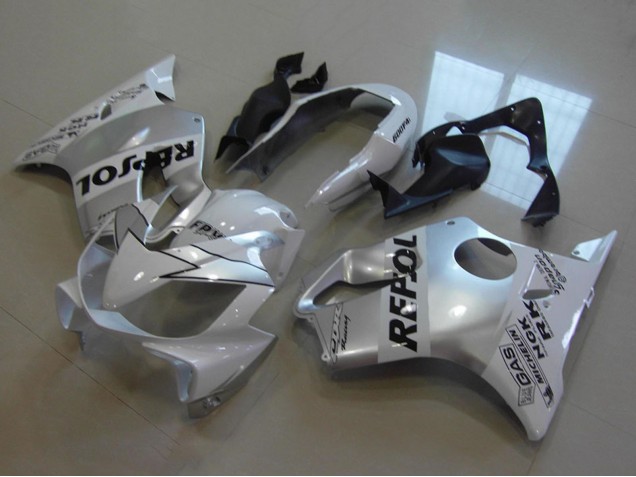 Lojas Carenagens Moto Honda CBR600 F4i 2004-2007 - Branco Prata Preto Repsol