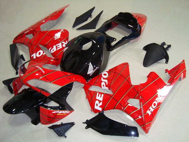 Lojas Carenagens Moto Honda CBR600RR 2003-2004 - Vermelho Preto Brilhante Homem Aranha Branco Repsol
