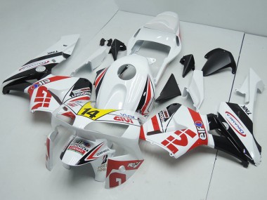 Lojas Carenagens Moto Honda CBR600RR 2003-2004 - Branco Vermelho Amarelo Preto Brilhante Givi 14
