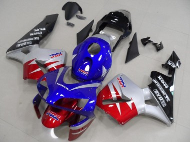 Lojas Carenagens Moto Honda CBR600RR 2003-2004 - Prata Vermelho Azul Preto Brilhante HRC
