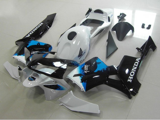 Lojas Carenagens Moto Honda CBR600RR 2003-2004 - Branco Azul Preto Brilhante