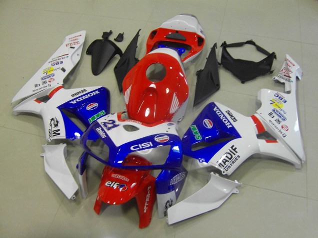 Lojas Carenagens Moto Honda CBR600RR 2005-2006 - Branco Vermelho Azul Madif