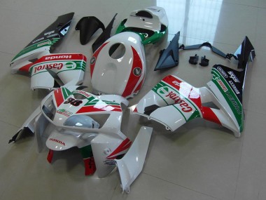 Lojas Carenagens Moto Honda CBR600RR 2005-2006 - Branco Vermelho Verde Castrol 38