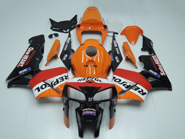 Lojas Carenagem Moto Honda CBR600RR 2005-2006 - Preto Laranja Branco Vermelho Repsol