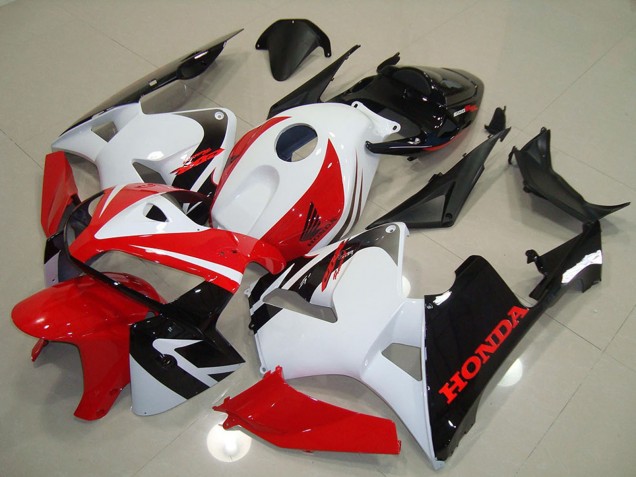 Lojas Carenagem Moto Honda CBR600RR 2005-2006 - Branco Vermelho Preto