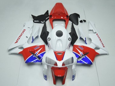 Lojas Kits Carenagem Moto Honda CBR600RR 2005-2006 - Branco Vermelho Azul HRC