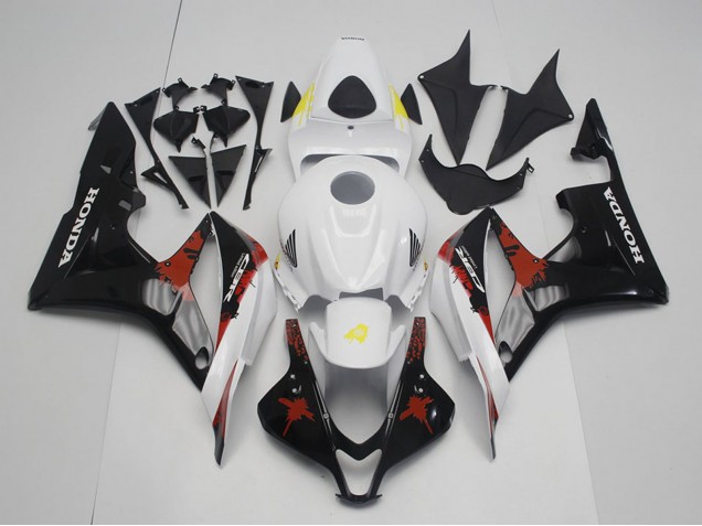 Lojas Carenagens Moto Honda CBR600RR 2007-2008 - Branco Vermelho Amarelo Preto Brilhante Limited Edition