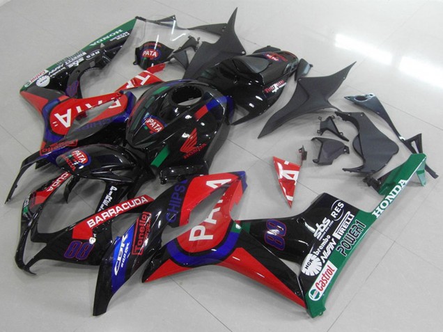 Lojas Carenagens Moto Honda CBR600RR 2007-2008 - Preto Brilhante Vermelho Azul Pata