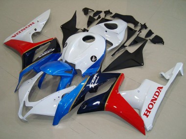 Lojas Carenagem Moto Honda CBR600RR 2007-2008 - Branco Azul Vermelho Preto Brilhante