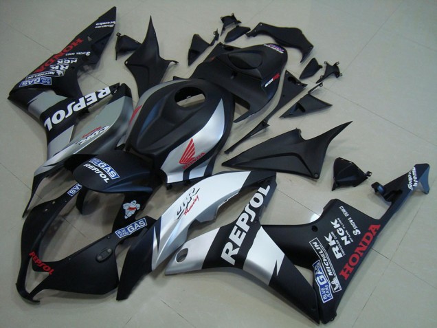 Lojas Carenagens Moto Honda CBR600RR 2007-2008 - Preto Fosco Prata Repsol