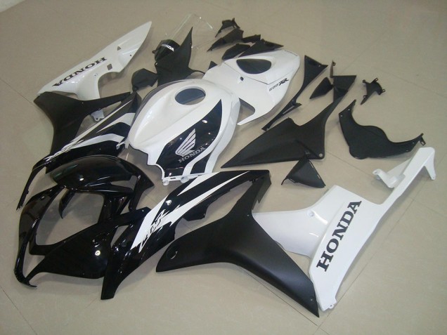 Lojas Carenagens Moto Honda CBR600RR 2007-2008 - Branco Preto Brilhante Preto Fosco