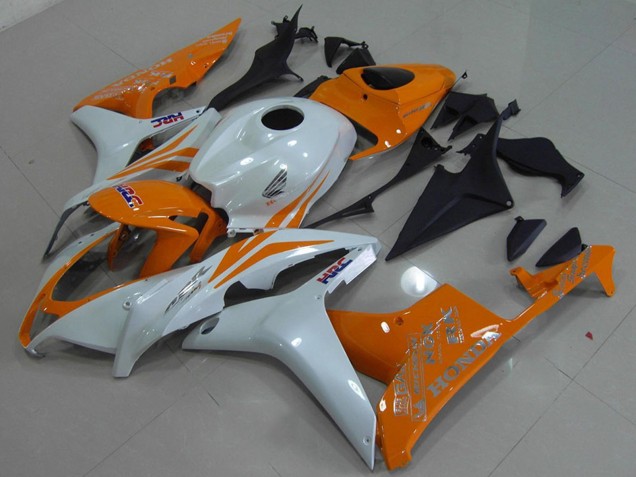 Lojas Carenagem Moto Honda CBR600RR 2007-2008 - Branco Laranja HRC