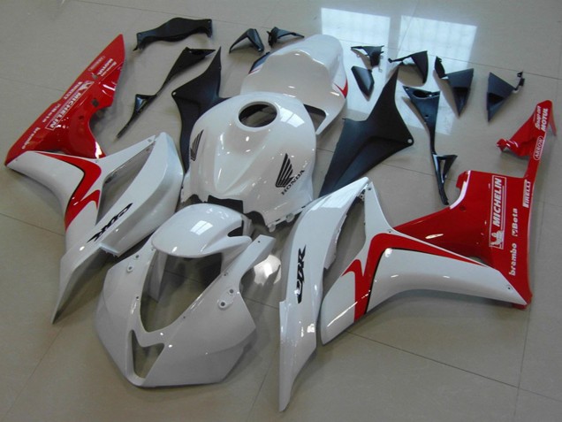 Lojas Carenagens Moto Honda CBR600RR 2007-2008 - Branco Vermelho Estilo de Corrida