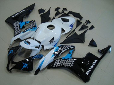 Lojas Kits Carenagem Moto Honda CBR600RR 2007-2008 - Branco Azul Preto Brilhante