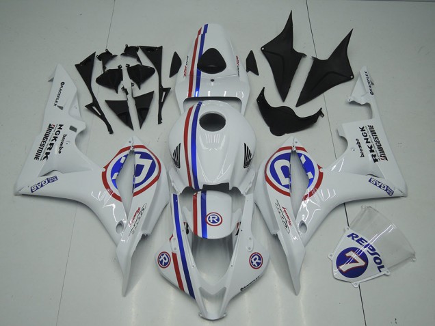 Lojas Carenagens Moto Honda CBR600RR 2007-2008 - Branco Vermelho Azul R