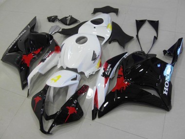 Lojas Kit Carenagens Moto Honda CBR600RR 2009-2012 - Branco Vermelho Preto Brilhante