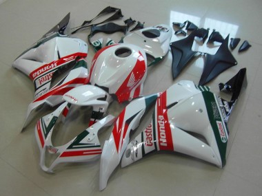 Lojas Carenagens Moto Honda CBR600RR 2009-2012 - Branco Vermelho Verde Castrol
