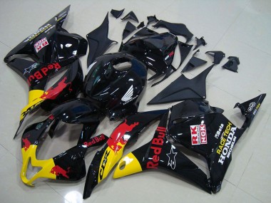 Lojas Carenagem Moto Honda CBR600RR 2009-2012 - Preto Brilhante Amarelo Red Bull