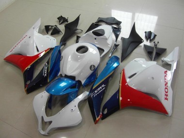 Lojas Carenagem Moto Honda CBR600RR 2009-2012 - Branco Azul Vermelho Preto Brilhante