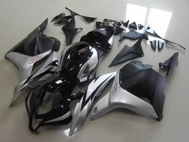 Lojas Carenagens Moto Honda CBR600RR 2009-2012 - Prata Preto Brilhante Preto Fosco
