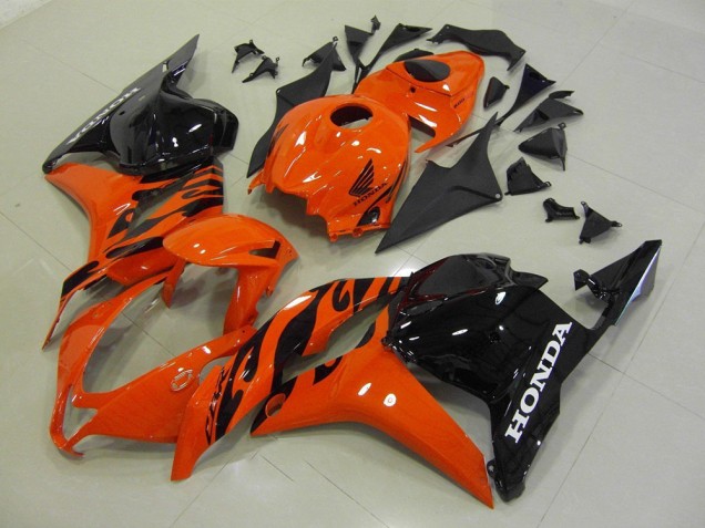 Lojas Carenagem Moto Honda CBR600RR 2009-2012 - Laranja Preto Brilhante