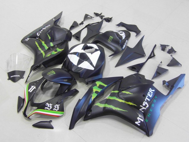 Lojas Carenagens Moto Honda CBR600RR 2009-2012 - Preto Fosco Azul Verde Monstro