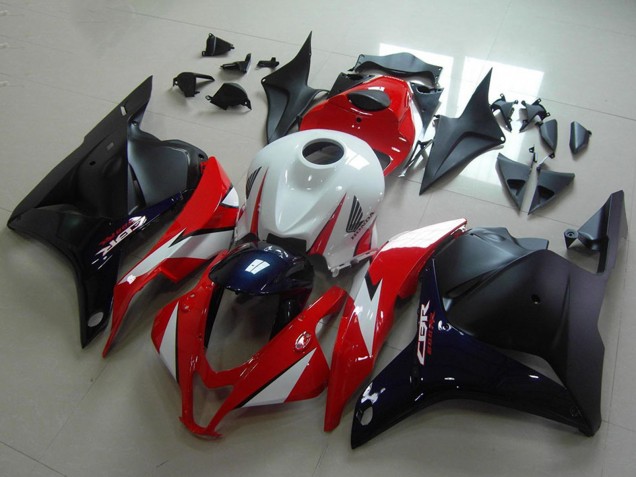 Lojas Carenagens Moto Honda CBR600RR 2009-2012 - Branco Vermelho Azul Escuro Preto Brilhante
