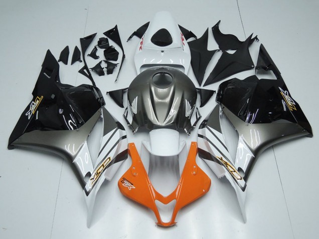 Lojas Carenagens Moto Honda CBR600RR 2009-2012 - Branco Prata Laranja Preto Brilhante