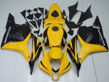 Lojas Carenagens Moto Honda CBR600RR 2009-2012 - Amarelo Preto Fosco