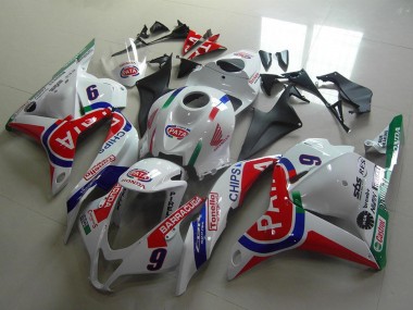 Lojas Carenagens Moto Honda CBR600RR 2009-2012 - Branco Azul Vermelho Pata