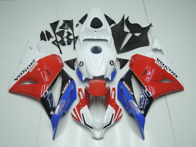 Lojas Carenagens Moto Honda CBR600RR 2009-2012 - Branco Vermelho Azul Preto Brilhante Motul
