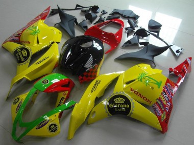 Lojas Carenagens Moto Honda CBR600RR 2009-2012 - Amarelo Vermelho Verde Preto Brilhante Corona Extra