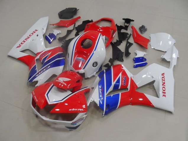 Lojas Carenagens Moto Honda CBR600RR 2013-2023 - Branco Vermelho Azul TT Legends