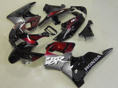 Lojas Carenagens Moto Honda CBR900RR 893 1996-1997 - Prata Vermelho Castanho Preto Brilhante