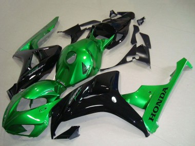 Lojas Carenagens Moto Honda CBR1000RR 2006-2007 - Verde Preto Brilhante