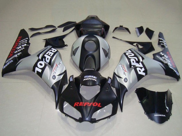 Lojas Carenagem Moto Honda CBR1000RR 2006-2007 - Prata Preto Fosco Repsol