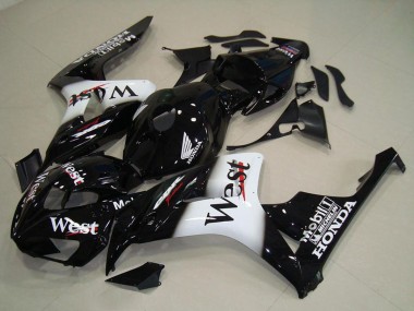 Lojas Carenagens Moto Honda CBR1000RR 2006-2007 - Preto Brilhante Branco West