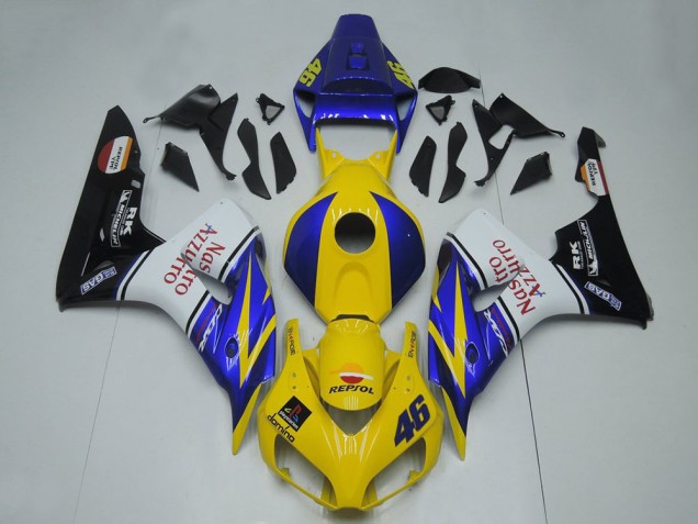 Lojas Carenagens Moto Honda CBR1000RR 2006-2007 - Azul Amarelo Branco Preto Brilhante Vermelho Nastro Azzurro