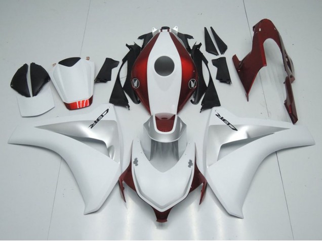 Lojas Carenagens Moto Honda CBR1000RR 2008-2011 - Branco Prata Doce Vermelho