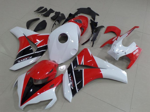 Lojas Kits Carenagens Moto Honda CBR1000RR 2008-2011 - Branco Vermelho Preto Brilhante